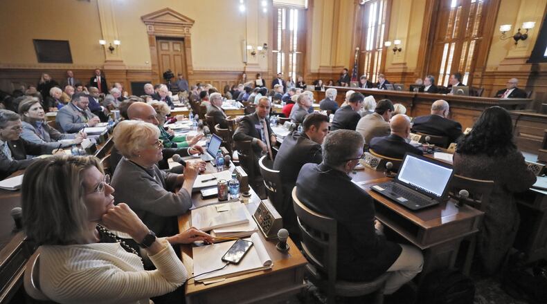 Georgia lawmakers attend their first day of budget hearings Tuesday. BOB ANDRES /BANDRES@AJC.COM