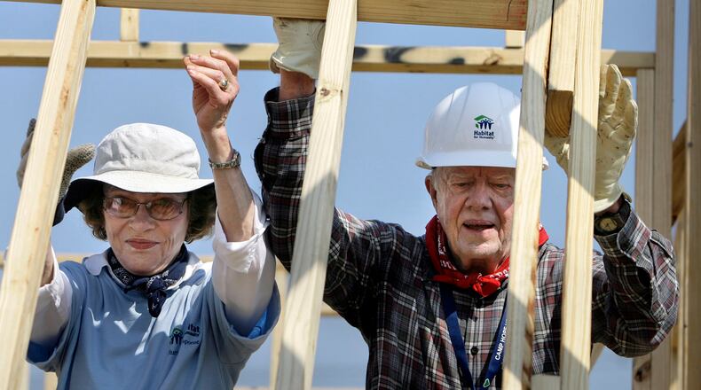 Since 1984, Jimmy and Rosalynn Carter and thousands of volunteers have helped build or repair more than 3,800 homes.