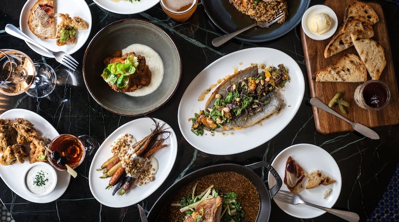 Dishes from the menu of Hartley Kitchen & Cocktails in the Kimpton Shane Hotel.