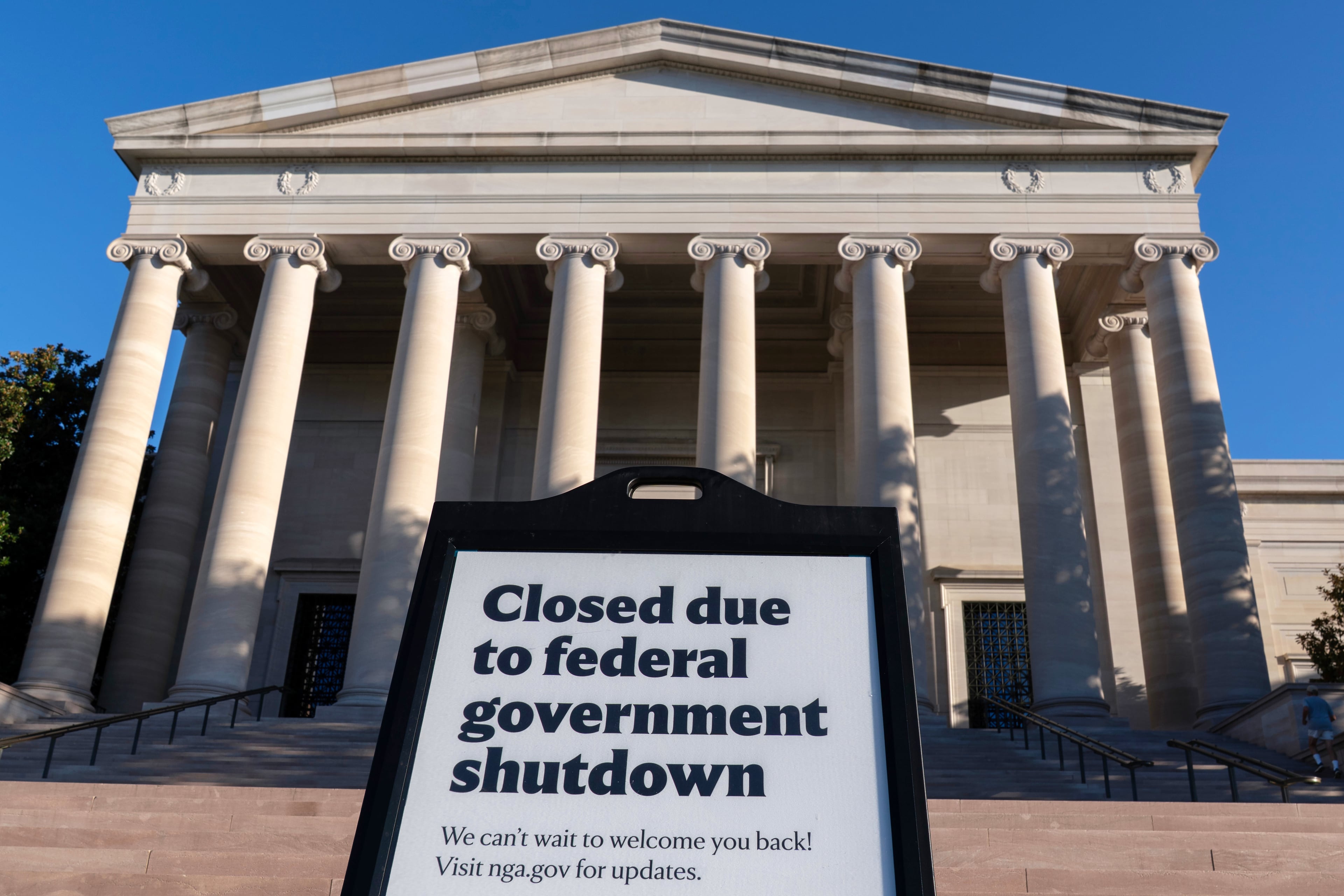 The National Gallery of Art in Washington is closed due to the government shutdown.