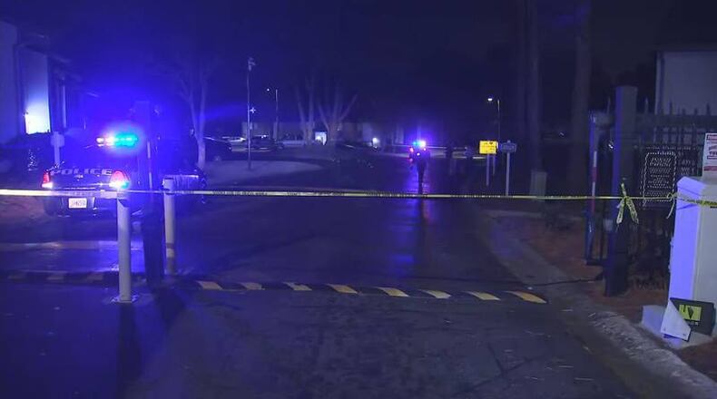 Police investigated the shooting early Wednesday at the Life at Glen Hollow apartments off Panthersville Road.