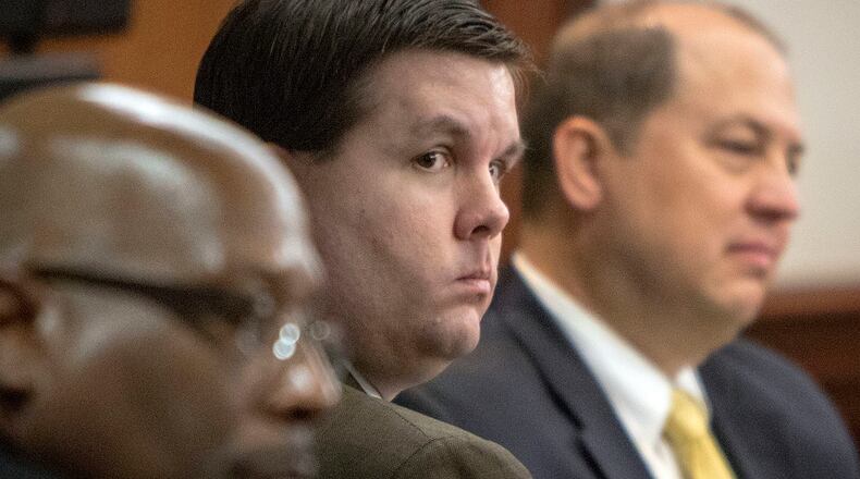 Justin Ross Harris listens to jury selection during his murder trial at the Glynn County Courthouse in Brunswick, Ga., Monday, Oct. 3, 2016. Harris was charged with murder after his toddler son died two years ago while left in the back of a hot SUV in Cobb County. (Stephen B. Morton/Atlanta Journal-Constitution via AP, Pool)