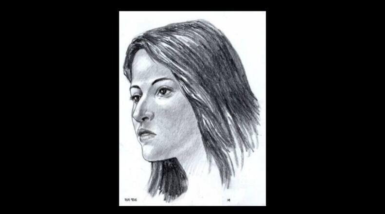 This is a sketch police have released of a woman whose skeletal remains were found along I-985. They are trying to identify her. (Credit: Gwinnett County Police Department)