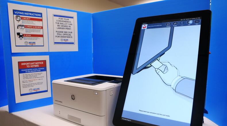 Georgia’s new $104 million voting system faces its first statewide test Monday, when early voting begins for the state’s presidential primary on March 24. (Christina Matacotta for The Atlanta Journal-Constitution)