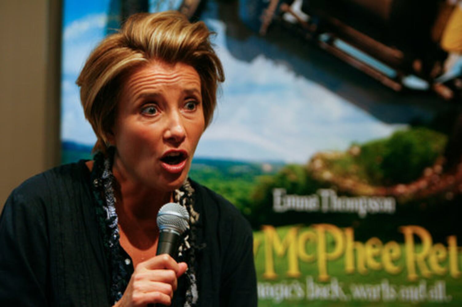 Emma Thompson delights young fans during tea