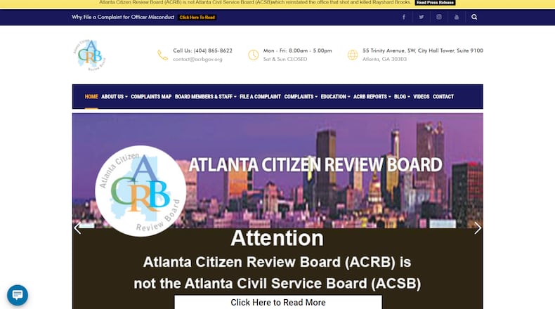 The Atlanta Citizen Review Board has oversight of the Police Department. (Screenshot)
