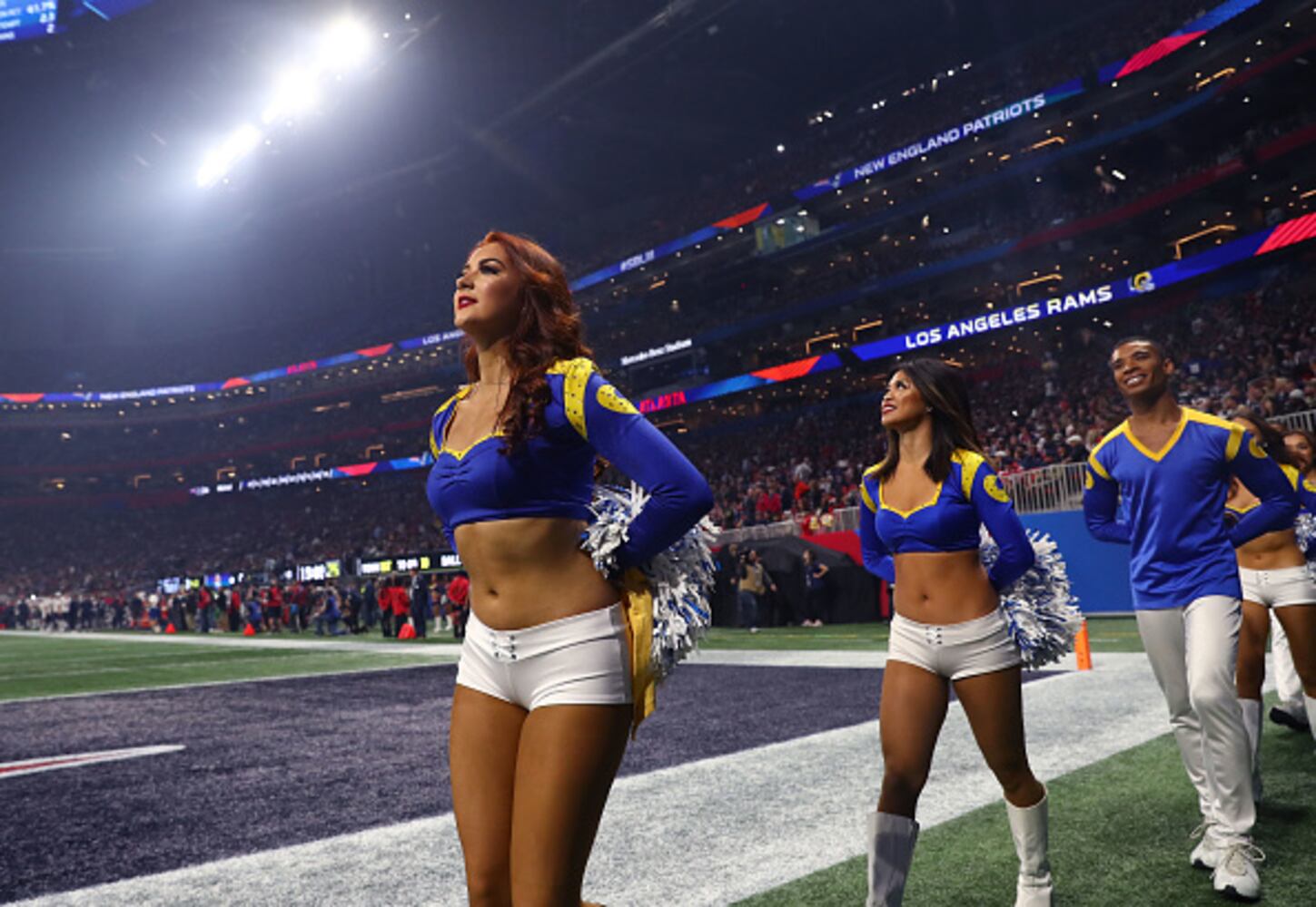 Photos: NFL’s first male cheerleaders perform at Super Bowl 53