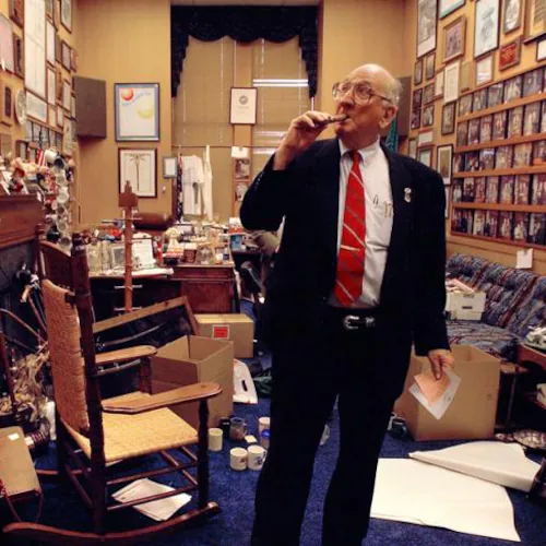 Tom Murphy (1924-2007) was Georgia's House Speaker for 28 years, the longest tenure for a Speaker in any state legislature. He served during the terms of five governors: Jimmy Carter, George Busbee, Joe Frank Harris, Zell Miller, and Roy Barnes. (Photo and capsule: New Georgia Encyclopedia)