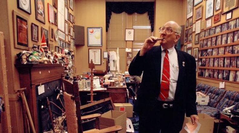 Tom Murphy (1924-2007) was Georgia's House Speaker for 28 years, the longest tenure for a Speaker in any state legislature. He served during the terms of five governors: Jimmy Carter, George Busbee, Joe Frank Harris, Zell Miller, and Roy Barnes. (Photo and capsule: New Georgia Encyclopedia)