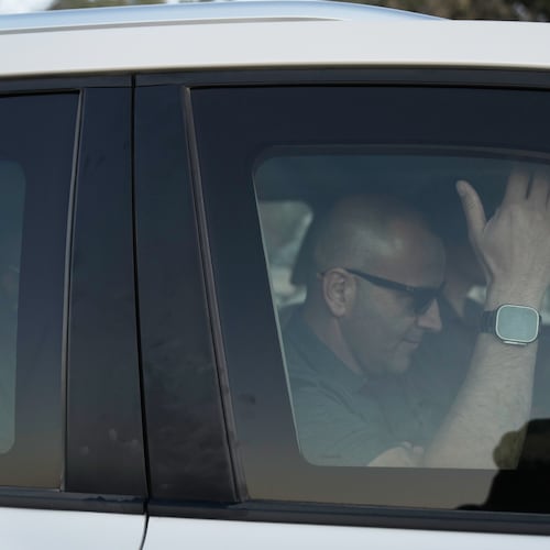 Loui Ridi, an Ohio-based Palestinian-American landlord of one of the homes besieged by Israeli settlers for over a week, arrives at his parent's home upon return from the U.S., in the occupied West Bank village of Qusra, south of Nablus, Monday, Aug. 17, 2026. (AP Photo/Majdi Mohammed)