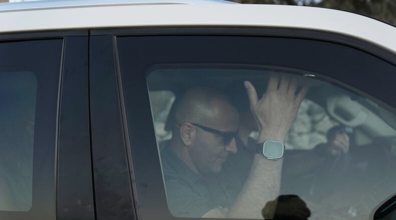 Loui Ridi, an Ohio-based Palestinian-American landlord of one of the homes besieged by Israeli settlers for over a week, arrives at his parent's home upon return from the U.S., in the occupied West Bank village of Qusra, south of Nablus, Monday, Aug. 17, 2026. (AP Photo/Majdi Mohammed)