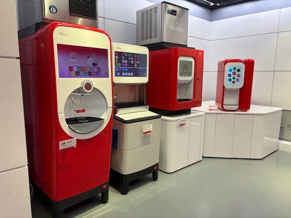 Coca-Cola's new dispensing equipment on display. (Courtesy of Coca-Cola)