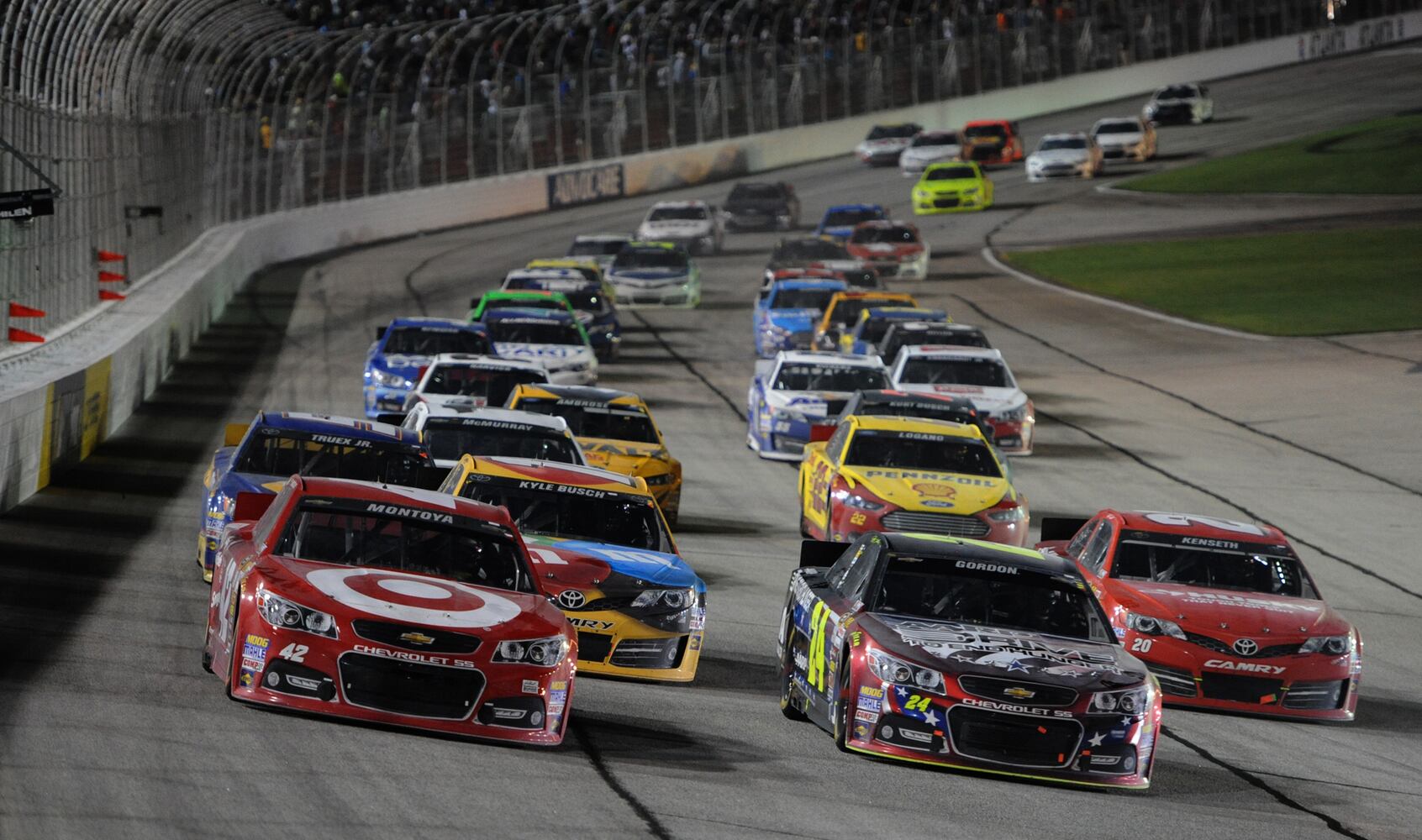 NASCAR under the lights at Atlanta Motor Speedway