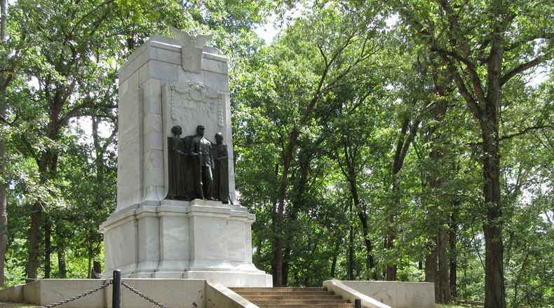 At Kennesaw Mountain National Battlefield Park, the Illinois Monument on Cheatham Hill is among the attractions - this one honoring the Union by Union veterans. (Courtesy of Kennesaw Mountain National Battlefield Park)