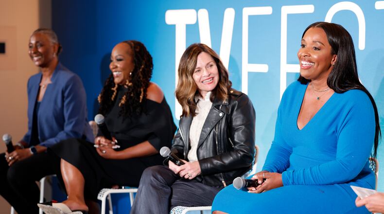 Left to right, LaRonda Sutton, Elon Johnson, Pola Changnon, and Shayla Cowan attend the Meet the Executives panel during SCAD TVfest. (Photos by Jason Kempin/Getty Images for SCAD) (Photo by Jason Kempin/Getty Images for SCAD)