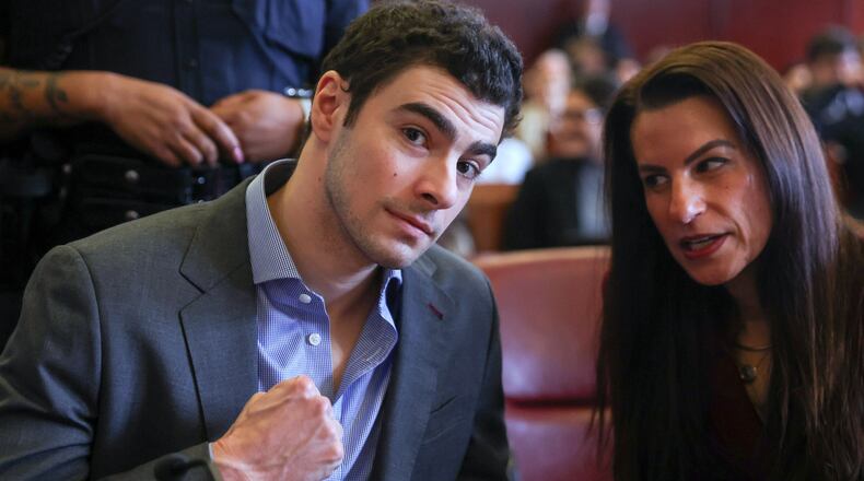 Luigi Mangione appears in Manhattan Criminal Court, Monday, Dec. 8, 2025, in New York. (Sarah Yenesel/Pool Photo via AP)