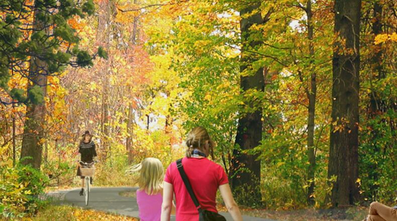 The first phase of the Sugar Hill Greenway project connecting the city’s downtown with the two parks on Level Creek and Peachtree Industrial Boulevard along with some new stops on Level Creek Road and Whitehead Road is in the final stages of design. Courtesy City of Sugar Hill