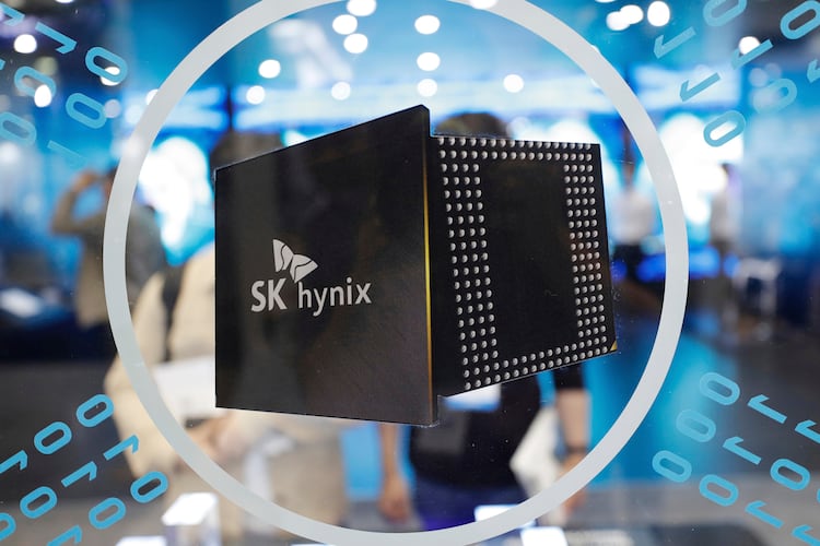 FILE - A logo of SK Hynix is seen at Korea Electronics Show in Seoul, South Korea, on Oct. 8, 2019. The big South Korean chipmaker will begin trading on the Nasdaq Friday, July 10, 2026. (AP Photo/Lee Jin-man, File)