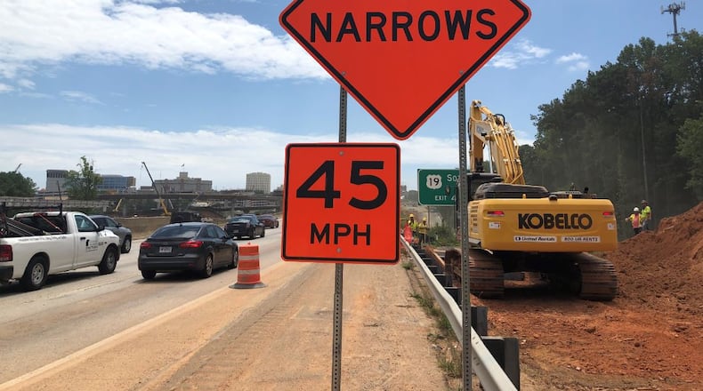 Construction of a new I-285 interchange at Ga. 400 is nearing its peak.