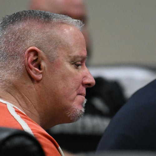 Colin Gray, father of Apalachee High School shooter Colt Gray, reacts during his sentencing hearing at Barrow County Superior Court in Winder on Thursday, July 30, 2026. (Hyosub Shin/AJC)