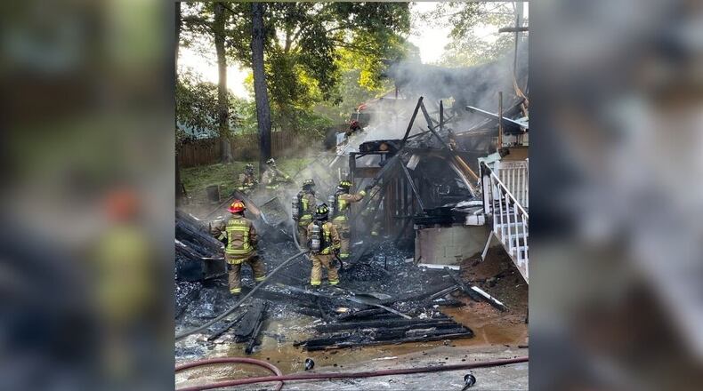 Five children were able to safely escape the Sunday morning fire in Douglas County, authorities said.