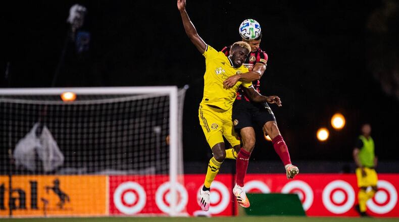 Atlanta United was beaten by Columbus 1-0 on Tuesday in the MLS tournament in Orlando.