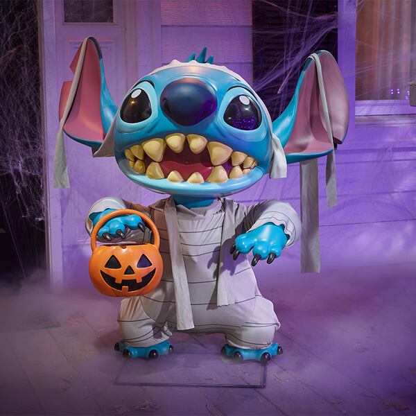 A 3-foot animated Stitch is one Halloween decoration available through Home Depot. (Courtesy of Home Depot)