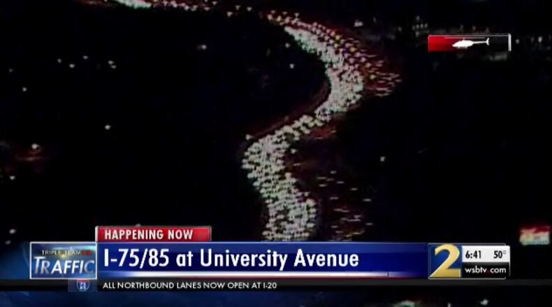 Traffic is moving again along the Downtown Connector and I-20 East.