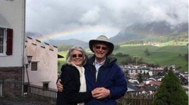 Tom and Sandy Gadsden on recent anniversary trip to Italy. The Gadsdens, who live part-time in Georgia, will combine their 50th anniversary party with a eclipse watching event with friends and family. CONTRIBUTED