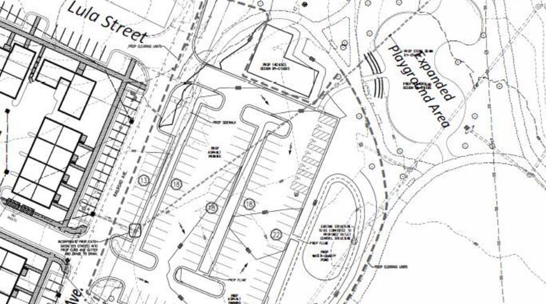 Lilburn has approved $196,285 for a new 100 space parking lot on Railroad Avenue in Lilburn City Park. Kennedy and Tillman, LLC., the lowest of four bidders, will perform the work. Courtesy City of Lilburn