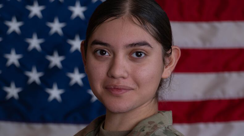 This undated image provided by the U.S. Army shows Pvt. Isabella Gonzales, 19, of Carrollton, Texas. (U.S. Army via AP)