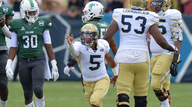 Georgia Tech quarterback is pointing his team towards South Bend, Ind., not Glendale, Ariz., HYOSUB SHIN / HSHIN@AJC.COM