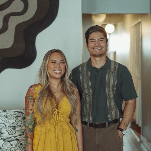 Side Quest’s Cynthia Hoang and Nik Soukavong standing together.