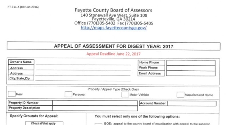 Nearly twice as many Fayette County property owners have appealed their tax assessments this year. Courtesy Fayette County