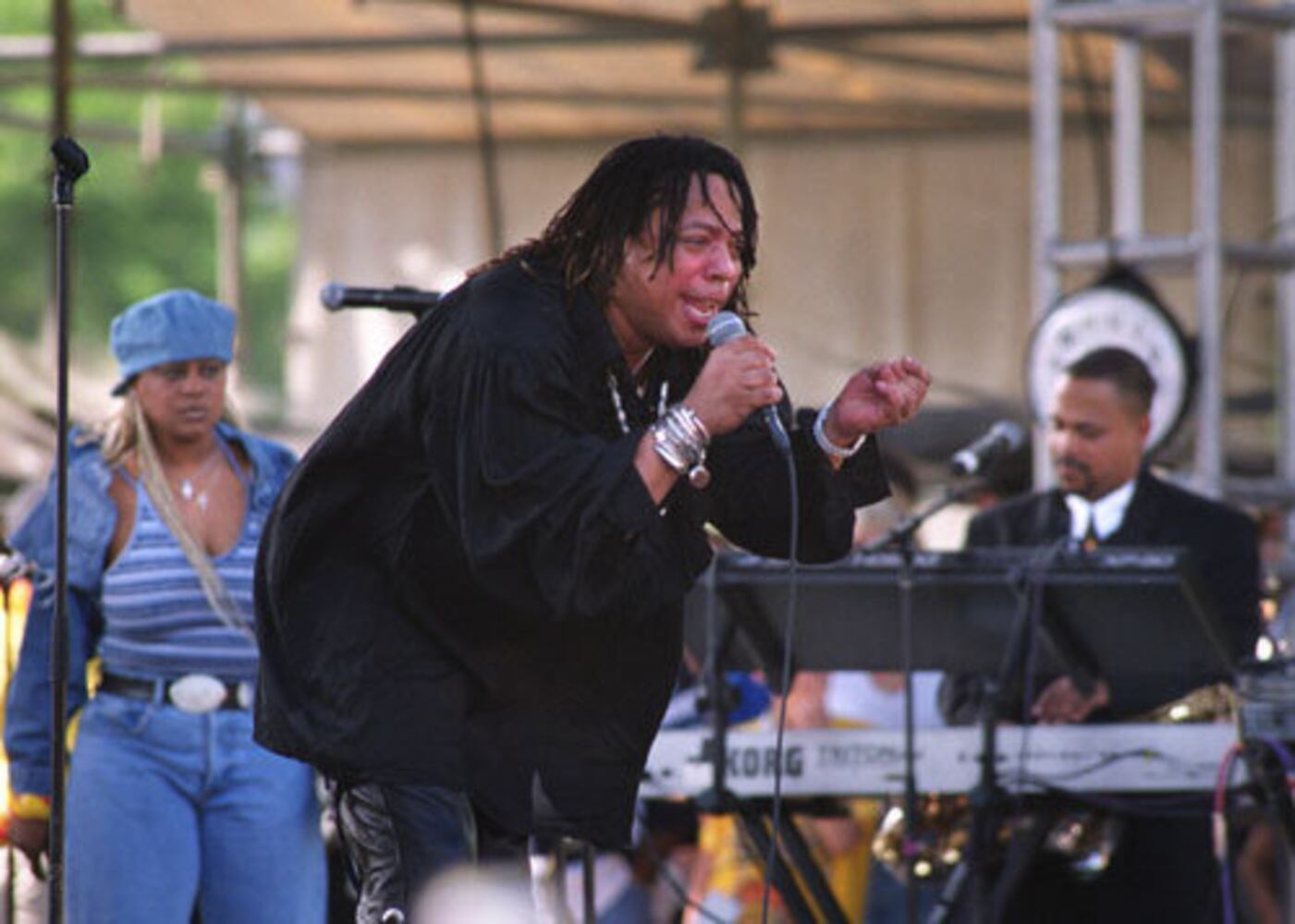 Funk super star Rick James performed on the Music Midtown stage in 2002.
