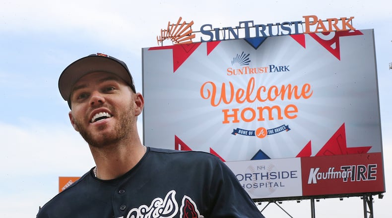 Freddie Freeman  in now-familiar surroundings.