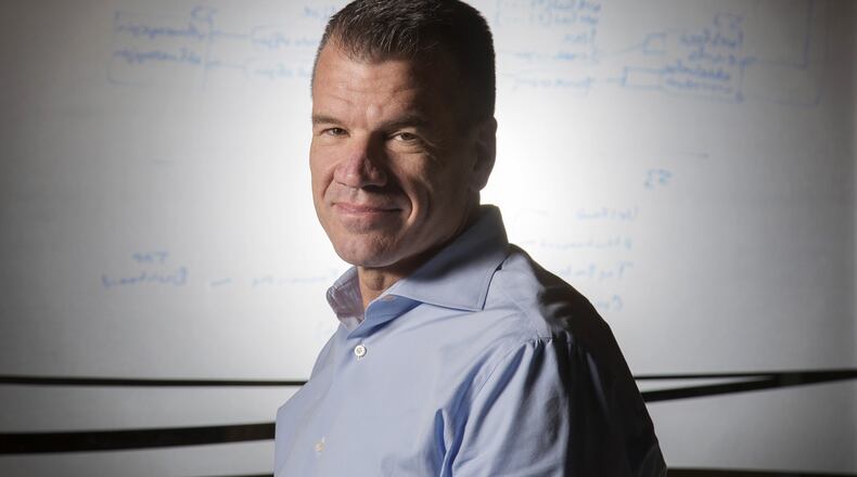 Gary Steele, CEO of cybersecurity company Proofpoint, photographed at his company’s headquarters in Sunnyvale, Calif., Tuesday, Sept. 26, 2017. Steele spoke to the Mercury News about hacks including Equifax, and about what the future holds for protection of personal and business data. (Patrick Tehan/Bay Area News Group/TNS)