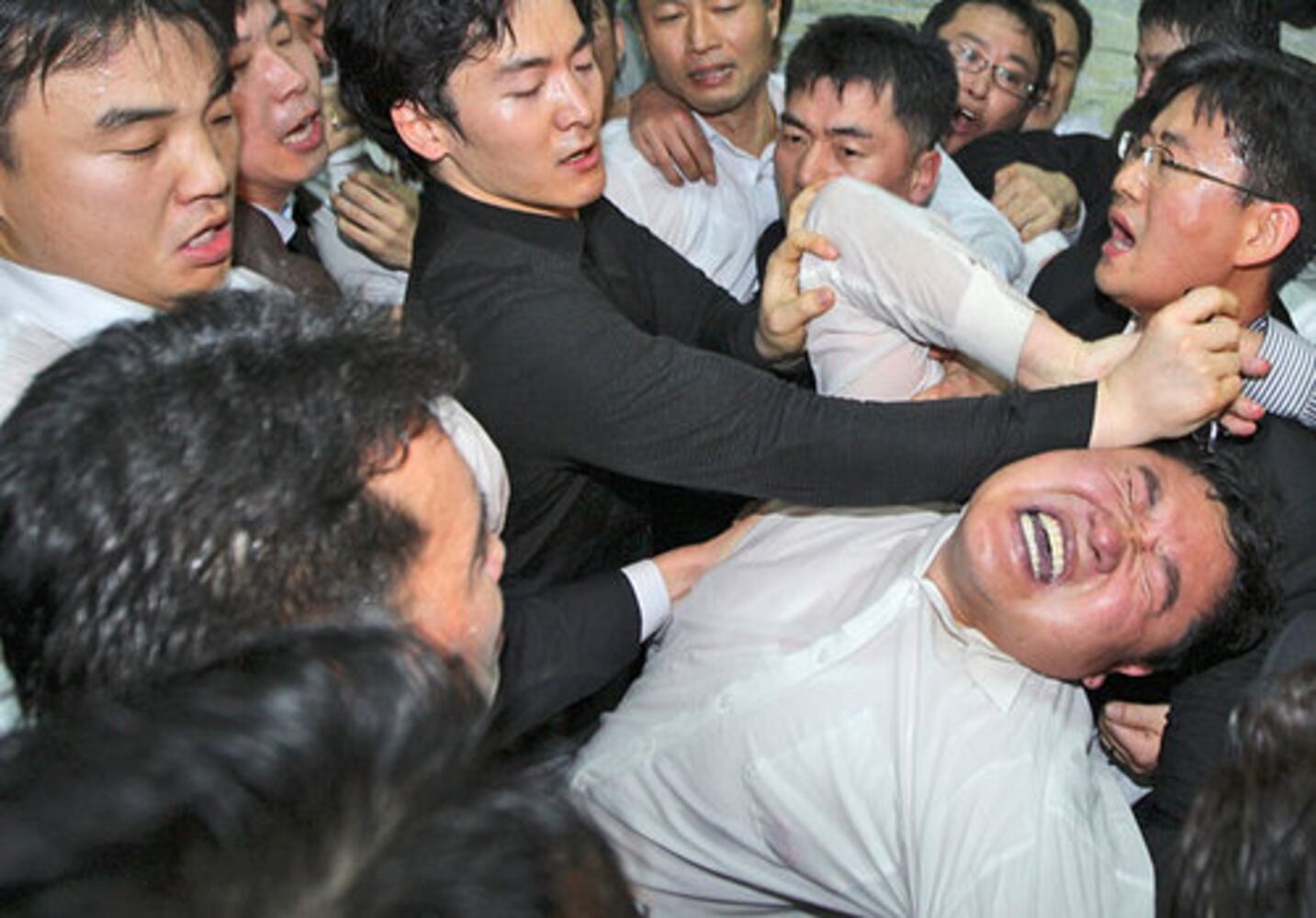 South Korean Lawmakers Brawl