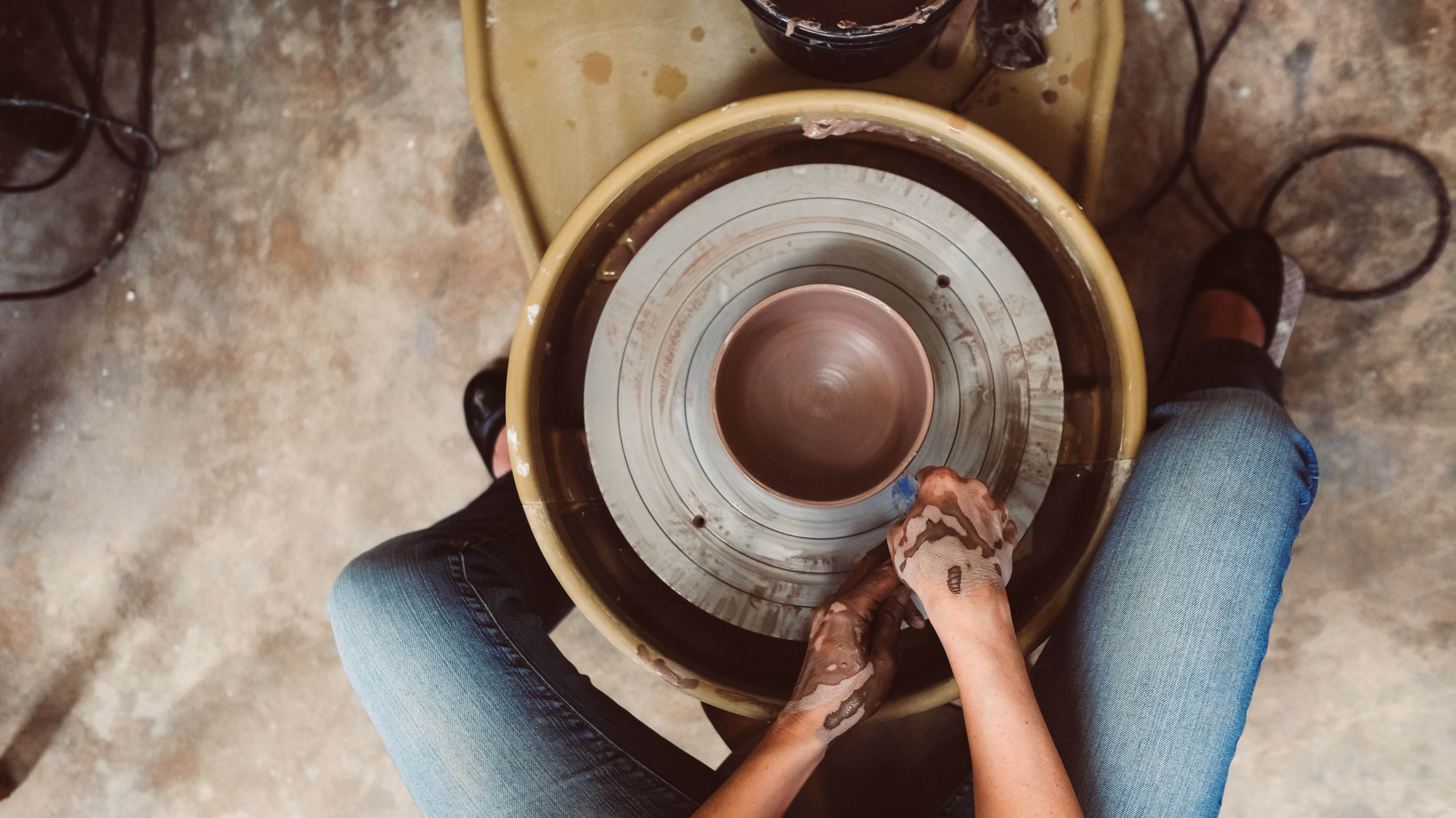Get your hands dirty — literally. You can get lessons in throwing, hand-building or glazing at MudFire. (Courtesy)