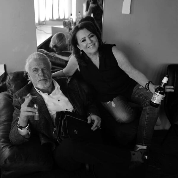 Kathleen Madigan with her best friend, fellow comic Ron White, in a photo she posted on social media in 2025. (Courtesy of Kathleen Madigan)