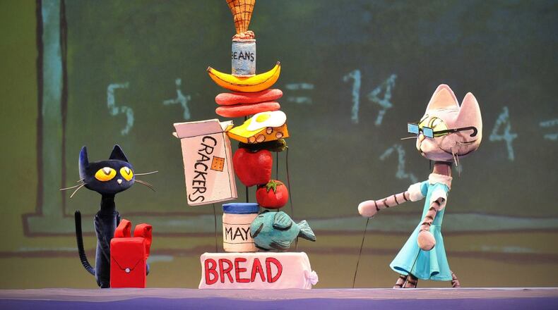 The Center for Puppetry Arts will perform “Pete the Cat,” based on the popular children’s book series, Friday through Sunday, plus additional dates. (Courtesy of the Center for Puppetry Arts)