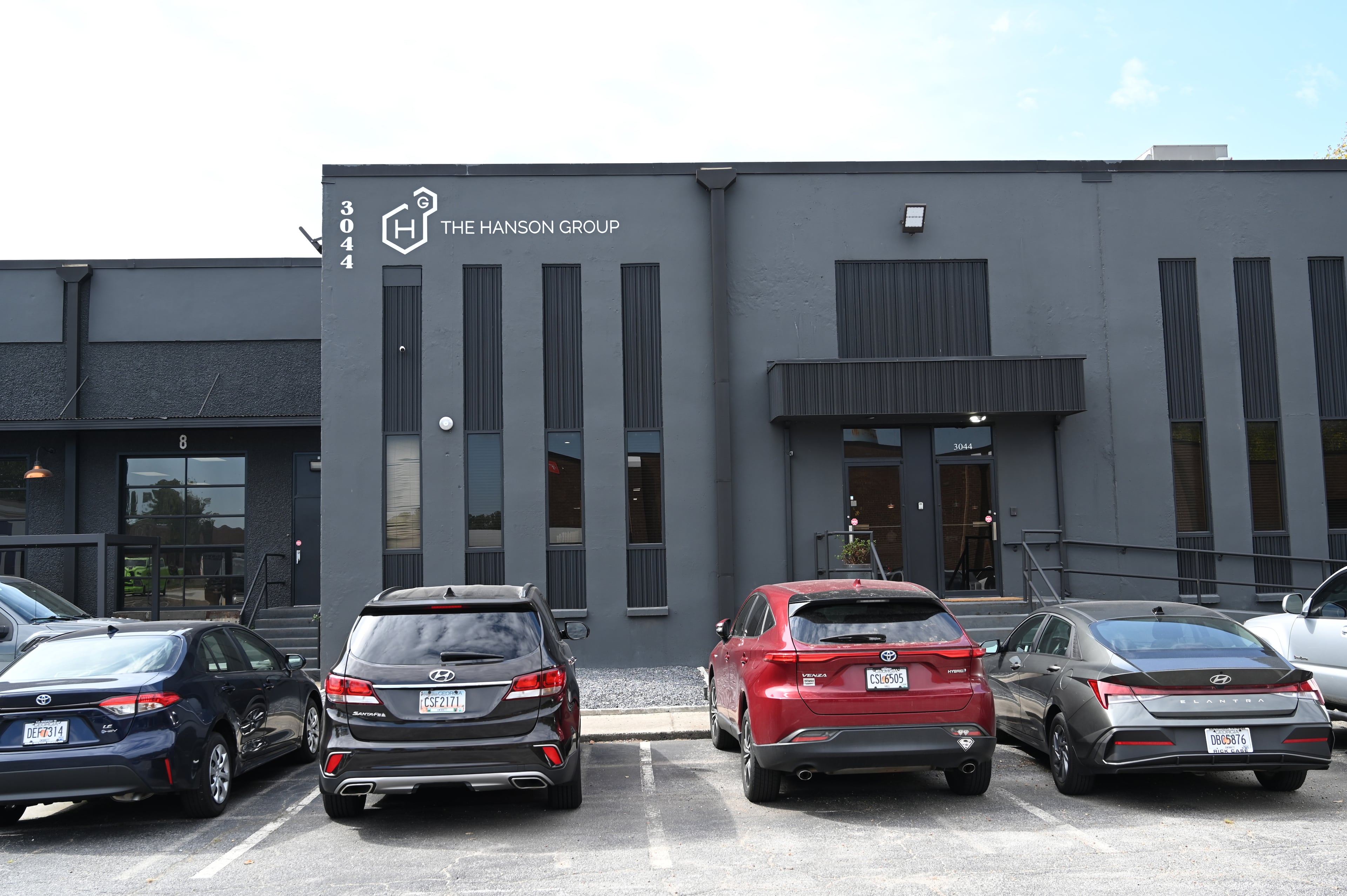 Exterior of Hanson Group, which is a material science company that provided the expertise to develop the cap for Guardian Sports, Tuesday, Oct. 21, 2025, in Peachtree Corners. The Guardian Cap is the leading soft shell helmet cover engineered for impact reduction. (Hyosub Shin/AJC)