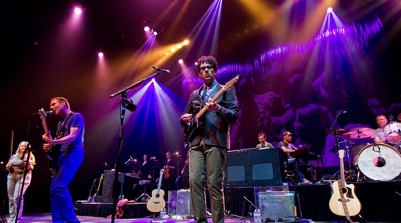 16 JULY 2013: Belle and Sebastian perform Sarah Martin, Stuart Murdoch and Stevie Jackson, left to right, perfrom at ACL Live at the Moody Theatre in Austin, Texas, on Tuesday, July 16, 2013. (RODOLFO GONZALEZ / AMERICAN-STATESMAN) Belle and Sebastian played in Austin in 2013.