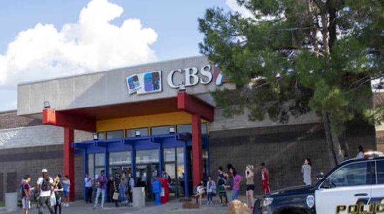 The studios for Odessa television station KOSA are located in the Music City Mall. Police evacuated the studio because of its proximity to the shooting that took place in the city Saturday.