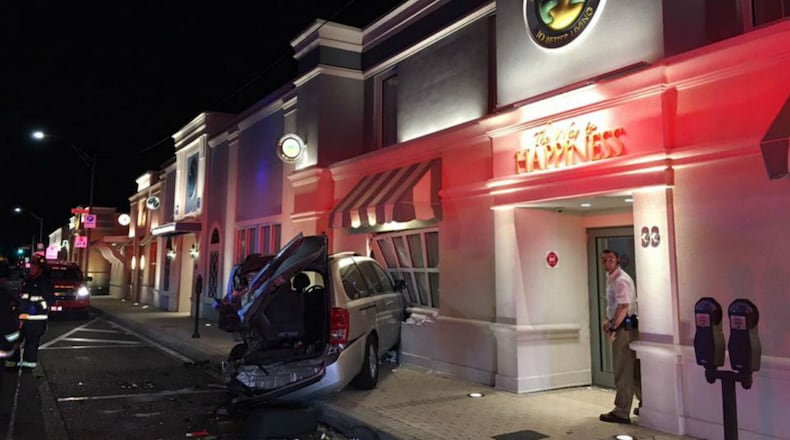 An inebriated driver collided with a van, sending it into the Church of Scientology's Way to Happiness Foundation building. (Photo: Clearwater Police)