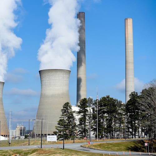 FILE - Plant Bowen, commonly known as Bowen Steam Plant, is a Coal power station, operating, Monday, Dec. 14, 2020, in Euharlee, Ga. (AP Photo/Mike Stewart, File)