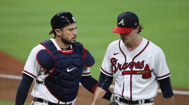 Catcher Travis D’Arnaud is one of the Braves' leaders. “Curtis Compton / Curtis.Compton@ajc.com”