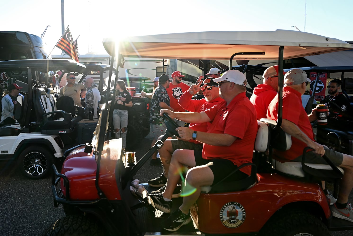 Georgia Florida fans tailgate in Jacksonville