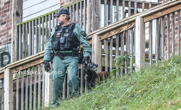 Officers believe the shots were fired with a semi-automatic weapon from an elevated position.