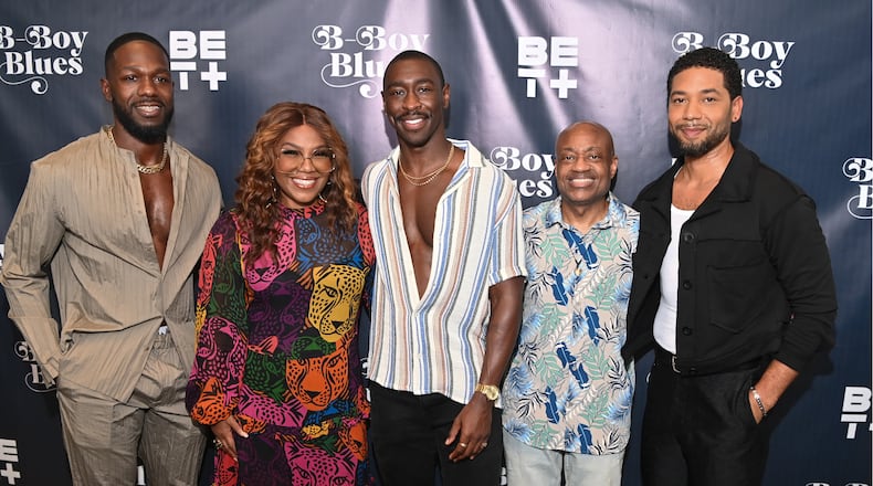 Actor Thomas Mackie (Raheim), executive producer Mona Scott-Young, actor Timothy Richardson (Mitchell), James Earl Hardy and Jussie Smollett at SilverSpot Cinemas.
Courtesy of Prince Williams/ATL Pics